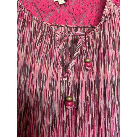 Ella Moss Dress Women XS 100% Silk Fairycore Event Romantic Boho Sheer Flowing - Picture 4 of 8